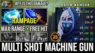 INCREDIBLE RAMPAGE MACHINE GUN Jungling Scepter Drow & Multi Split Shot Deleted PL DotA 2 Best Build