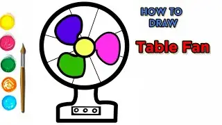 How to draw table fan | Easy drawing for children