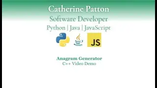 Anagram Generator video demo