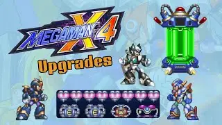 Megaman X4 [Все места улучшения брони, Heart Tanks, Sub Tanks, Black Zero и Ultimate Armor]