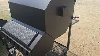 Custom built rotisserie smoker