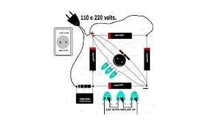 Como ligar LED de 3 volts em 110 ou 220 volts #pirovip