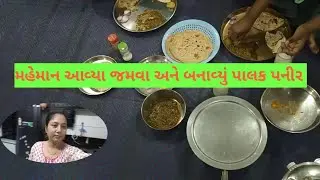 મહેમાન આવ્યા અને બનાવ્યા પાલક પનીર #viralvideo #divyaParmarvlog