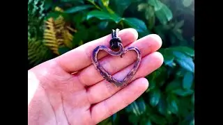 Blacksmithing a Copper Heart Necklace