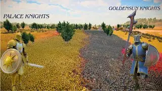 GOLDENSUN Knights With CATAPULTS Vs PALACE Knights With CATAPULTS Fight For HOMELAND - UEBS 2