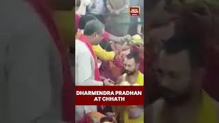 Union Minister Dharmendra Pradhan Attends #chhathpuja Festivities at AG Colony Park, #patna