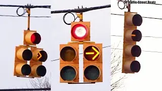 Dog House Traffic Lights & Advance Flashing Left Turn Signals | 10 Mile Rd & Dequindre