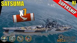 SUPERSHIP Satsuma 7 Kills & 230k Damage | World of Warships Gameplay