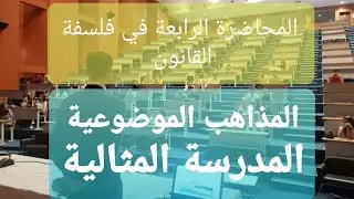المحاضرة الرابعة في فلسفة القانون/المذاهب الموضوعية/المدرسة المثالية/سنة أولى حقوق