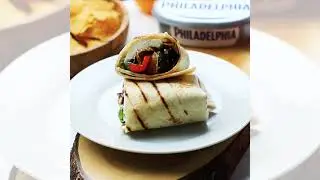 Wrap de queso Philadelphia con verduras