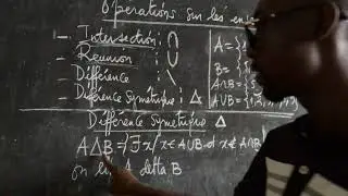 2. Op&eacute;rations sur les ensembles ( diff&eacute;rence sym&eacute;trique ∆)