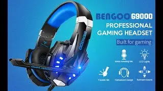 BENGOO G9000 Stereo Gaming Headset for PS4 PC Xbox One PS5 Controller, Noise Cancelling