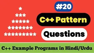 C++ Pattern Questions - 20 | Pyramid Star Pattern Program in C++ | C++ Example Programs #65