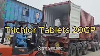 TCCA trichlor tablets 90%, China Factory,  annual output is 20000 tons. #chlorine #chlorinetablets