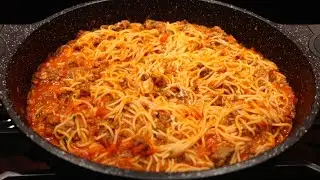 Espagueti con carne molida de res/ Spaghetti recipe