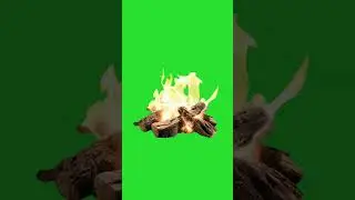 Green Screen Campfire Animated | Chroma Key | Copyright Free  #shorts #short #greenscreen #ambience