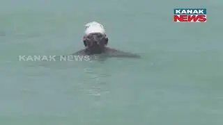 Specially-Abled Swims Across The Palkbay Sea Between Thalaimannar & Dhanushkodi, Rameswaram