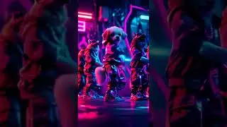 Neon Paws: Cyber Canine Uprising #cyberpunk #PuppyBros #dogsofcyberpunk #futuristicpets #fypシ
