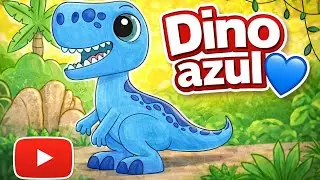 Colorea un Dino azul 💙 #dinosaur #coloring #colors #coloringbook #libroparacolorear #art #viral 