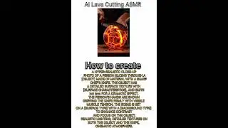 how to make ai asmr lava cutting video prompt| ai asmr #aiasmr #aivideo