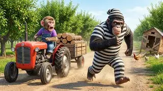 Monkey KiKi Catches the Chicken Coop Wrecker 🐒🐔 | Smart Farm Story | KIKI MONKEY LIFE