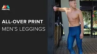 Design Your Own All-Over Print Men's Leggings: Printful