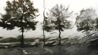 Pioggia su vetro 4K.