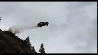 Truck drives over cliff meme