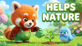 Riko Cares for Nature 🌱 | Cute Red Panda Cartoon for Kids 🐼