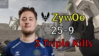 CS2 ZywOo FACEIT 25-9 (mirage) voice comms  POV | 2025/05/24 | #cs2 #csgo