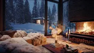 🎹🔥 Winter Piano CalmGentle Snow & Fireplace Ambience for Meditation and Sleep