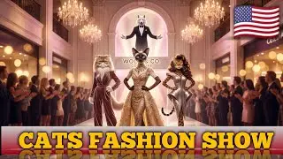 Real Cats Ramp Walk 👗| CatsFashionshow |CatFashionShow #AIFashion #LuxuryCats #luxurycats#RunwayShow