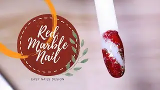 RED MARBLE NAIL TUTORIAL | #DoYourNails by Ruth Permatasari
