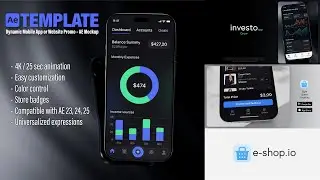 Smartphone Dynamic Mobile App or Website Promo | After Effects Template | Set of 5 Themes ⬇️Download
