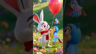 ​The Cutest Hug Ever! Bunny and Bird Best Friends in a Flower Field 🌸#CutestHug #AnimalFriends