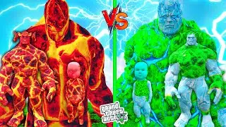 $1 ICE & EARTH GOD HULK FAMILY into $1,000,000,000 ICE & EARTH GOD HULK FAMILY in GTA 5 !