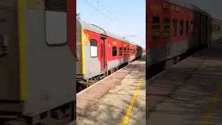 Nanda Devi Superfast Express Full AC Train 🔥 Flat Skip at High Speed #shortvideo #viral