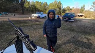 22 Savage Rascal Target Practice- My son is getting ready for next deer season