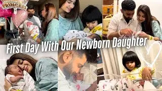 FIRST DAY WITH OUR NEWBORN DAUGHTER AT HOSPITAL ❤️ MASHA ALLAH