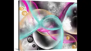 How To Paint A Abstract painting/ Easy/ Krita Art