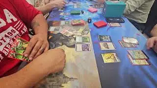 Round 1 of 3 In last night prerelease. #mtg #wotc #draft #playing #battle #fun #mtgcommunity #smile