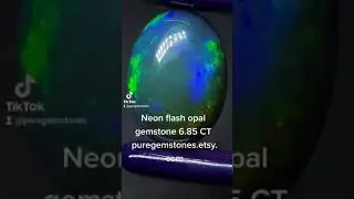 Neon flash opal gemstone 6.85 CT WWW.PUREGEMSTONES.ETSY.COM #puregemstones #canada #usa #blackopal