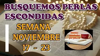 Busquemos perlas escondidas. Semana Noviembre 17 - 23