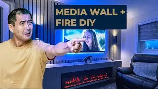 How to Build a media wall with fireplace DIY
