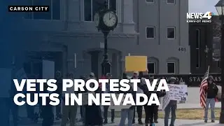 Veterans rally against proposed VA cuts outside Nevada Legislature
