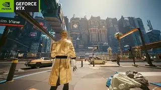 Cyberpunk 2077 Calm Walk and Police Chase /Third Person Mod Path Tracing RTX 4080 Psycho Settings 4K