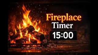 Fireplace Sounds for Relaxation 🔥 15 Minute Timer | Deep Calm