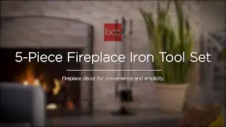 Best Choice Products Rustic 5-Piece Iron Fireplace Tool Set SKY4382