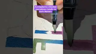 BLENDING CON DECO BRUSH METALLIC DE KARIN MARKERS ✨ #lettering #karinmarkers