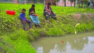 Best fishing video - traditional hook fishing - hook fishing in village @ABTVbd